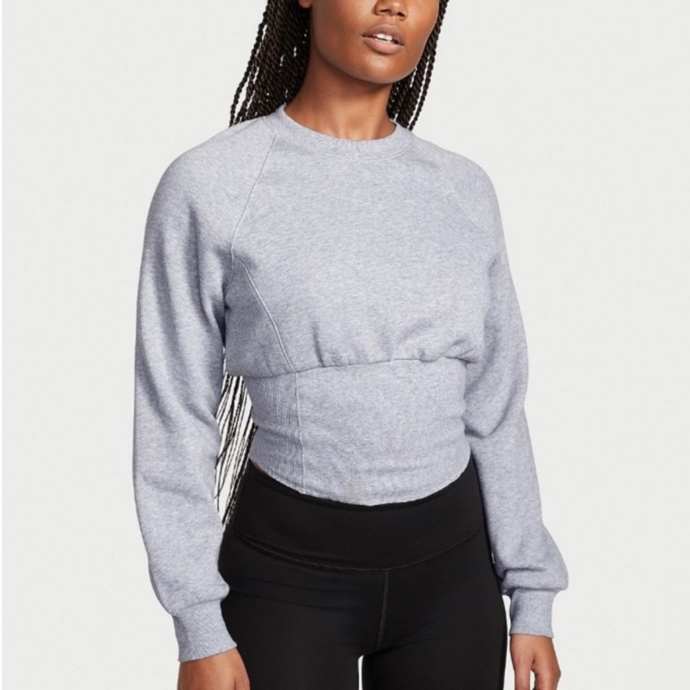 VS NWT Cotton Fleece Corset Crewneck